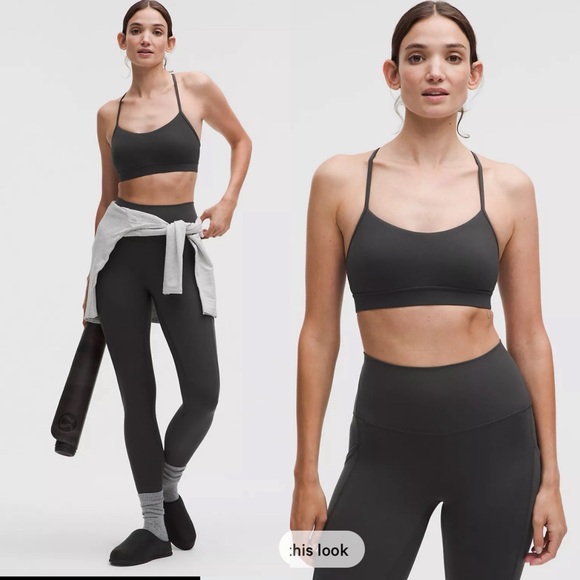 NWT Lululemon Graphite Grey Set: Wunder Train Tight w/ Pockets 25